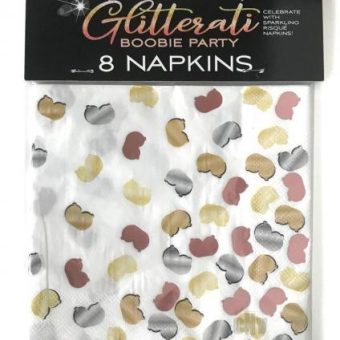 Glitterati Boobie Party Napkins 6pk