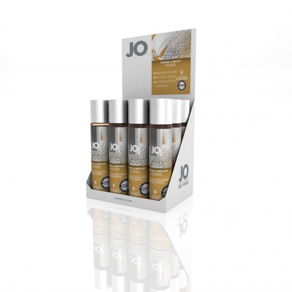 JO H2O Flavor Lube Vanilla Cream 1oz 12 Count Display