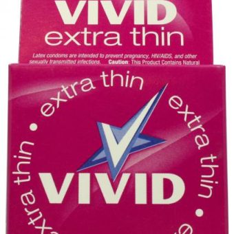 Vivid Extra Thin Latex Condom 3 Pack