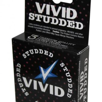 Vivid Studded Lubricated Latex Condom 3 Pack