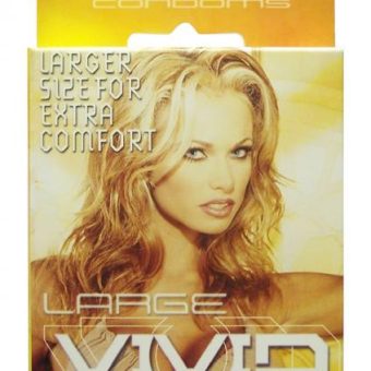 Vivid Large Lubricated Latex Condom 3 Pack