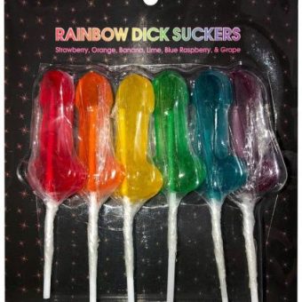 Rainbow Dick Suckers 6 Count Assorted Colors Flavors