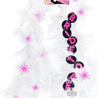 Flashing Bride To Be White Boa