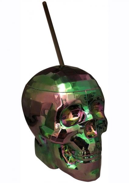 Oil Slick Skull Cup Multi-Color