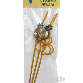Tropical Drink Straws Pineapple