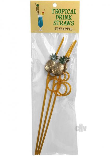 Tropical Drink Straws Pineapple