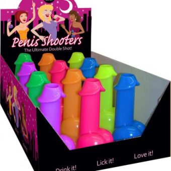 Penis Shooters Shot Glasses 12 Per Display Neon