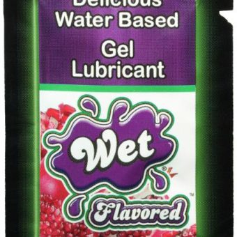 Wet Flavored Water Based Gel Lubricant Pomegranate 3 mL Foil Pack