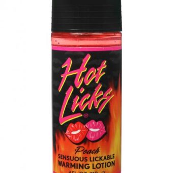 Hot Licks Lickable Warming Lotion Peach 4 Ounce