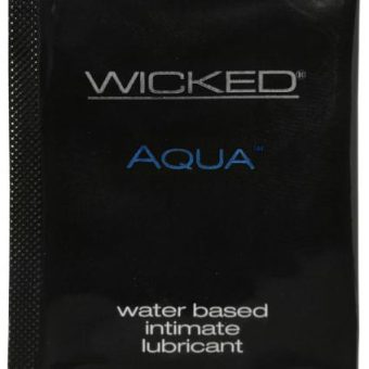 Wicked Aqua Water Based Lubricant Unscented Foil Packs 144 Per Bag