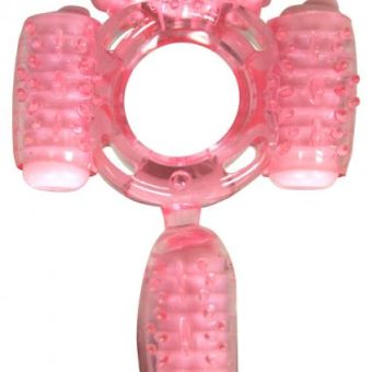 Humm Dinger Super Quad Vibrating Cock Ring Magenta