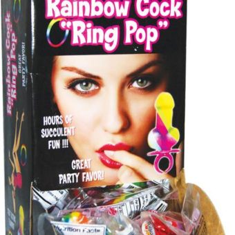 Rainbow Cock Ring Pop 12 Per Display