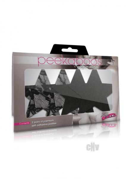 Peekaboo Satin And Lace Stars