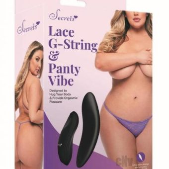 Sk Lace Gstring Panty Vibe Qs Purple
