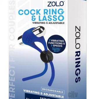 Zolo Rechargeable Adjust Cock Ring Navy
