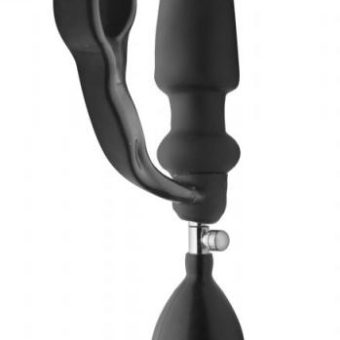 Exxpander Inflatable Plug with Cock Ring Black
