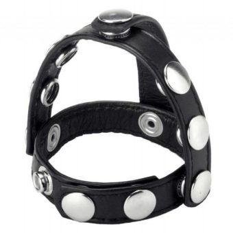 Strict Snap On Cock And Ball Harness Black