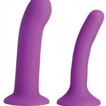 Strap U Incurve G-Spot Duo Dildo Purple Set
