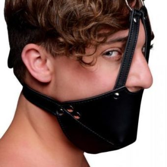 Strict Mouth Harness with Ball Gag Black O/S