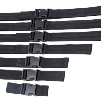 Subdued Full Body Straps Nylon Restraints Black