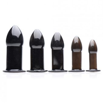 Expansion Anal Dilator Set Butt Plug Training Kit Black 5 Plug Plugs