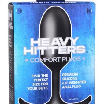 Hh Silicone Weighted Anal Plug Xl Black
