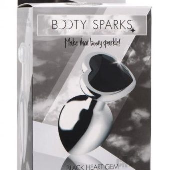 Booty Sparks Black Heart Gem Plug Md