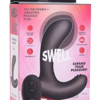 Swell Inflate Vibe Prostate Plug Black