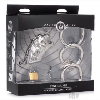 Ms Tiger King Locking Chastity Cage