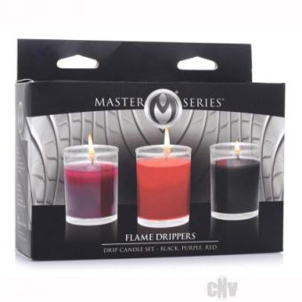 Ms Flame Drippers Candle Set Red/black