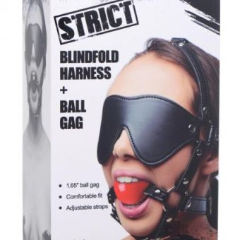 Strict Blindfold Harness W/gag