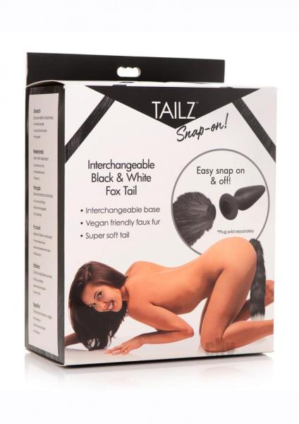 Tailz Interchangeable Fox Tail Blk/wht