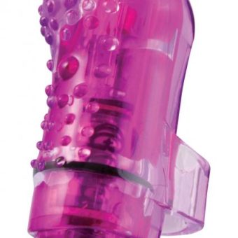 The Fing Os Fun Finger Vibe Silicone Waterproof 6 Per Display Nubby Only Purple