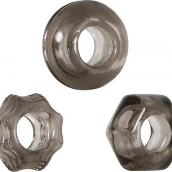Triple Thick Cock Ring Trio Smoke