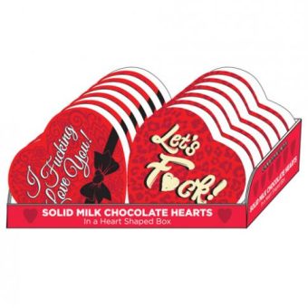 Heart Box Of Chocolates Display Of 12