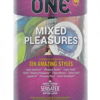 One Condoms Mix Pleasure Display - Display Of 100