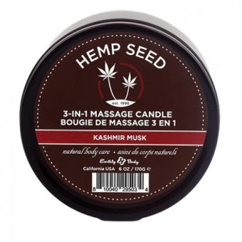Earthly Body Suntouched Hemp Candle - 6 Oz Round Tin Kashmir Musk