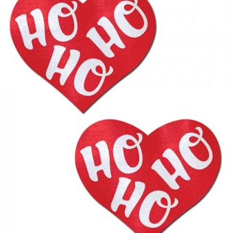 Ho Ho Ho Hearts Red & White O/S