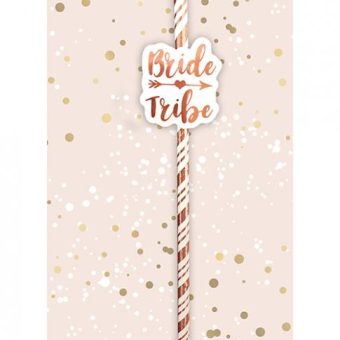 Bride Tribe Straws - Rose Gold Pack Of 6