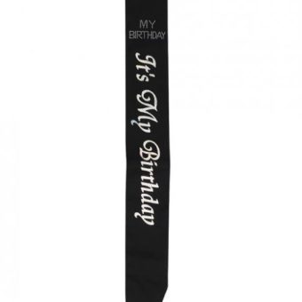It's My Birthday Sash Black