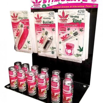 High Climax Vibrating Acrylic Display - Asst. Stimulating Kit Display
