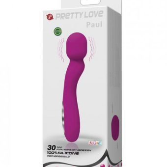 Pretty Love Paul USB Rechargeable Wand Fuchsia