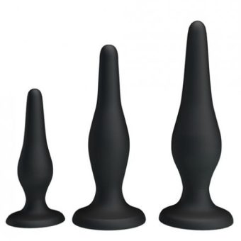 Pretty Love Beginner's Mini Anal Kit Black Set Of 3