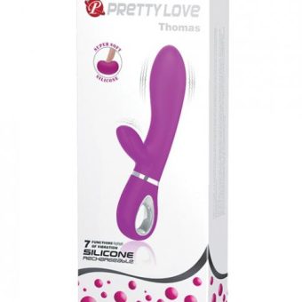 Pretty Love Thomas Liquid Silicone Rabbit - Fuchsia
