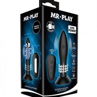 Mr. Play Rotating Bead Butt Plug - Black