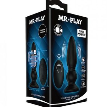 Mr. Play Vibrating Anal Plug W/remote - Black