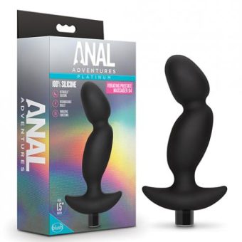Blush Anal Adventures Platinum Silicone Vibrating Prostate Massager 04ÃÂÃÂ - Black