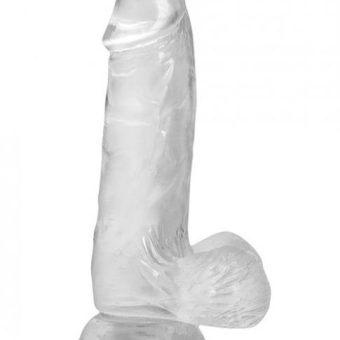 Crystal Addiction Dong 6 inches Clear