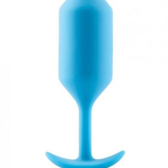 B-Vibe Snug Plug 3 6.35oz Weighted Teal Blue