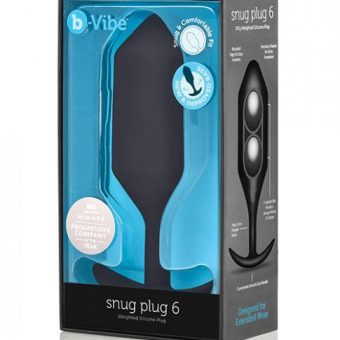 B-vibe Weighted Snug Plug 6 - .515 G Black